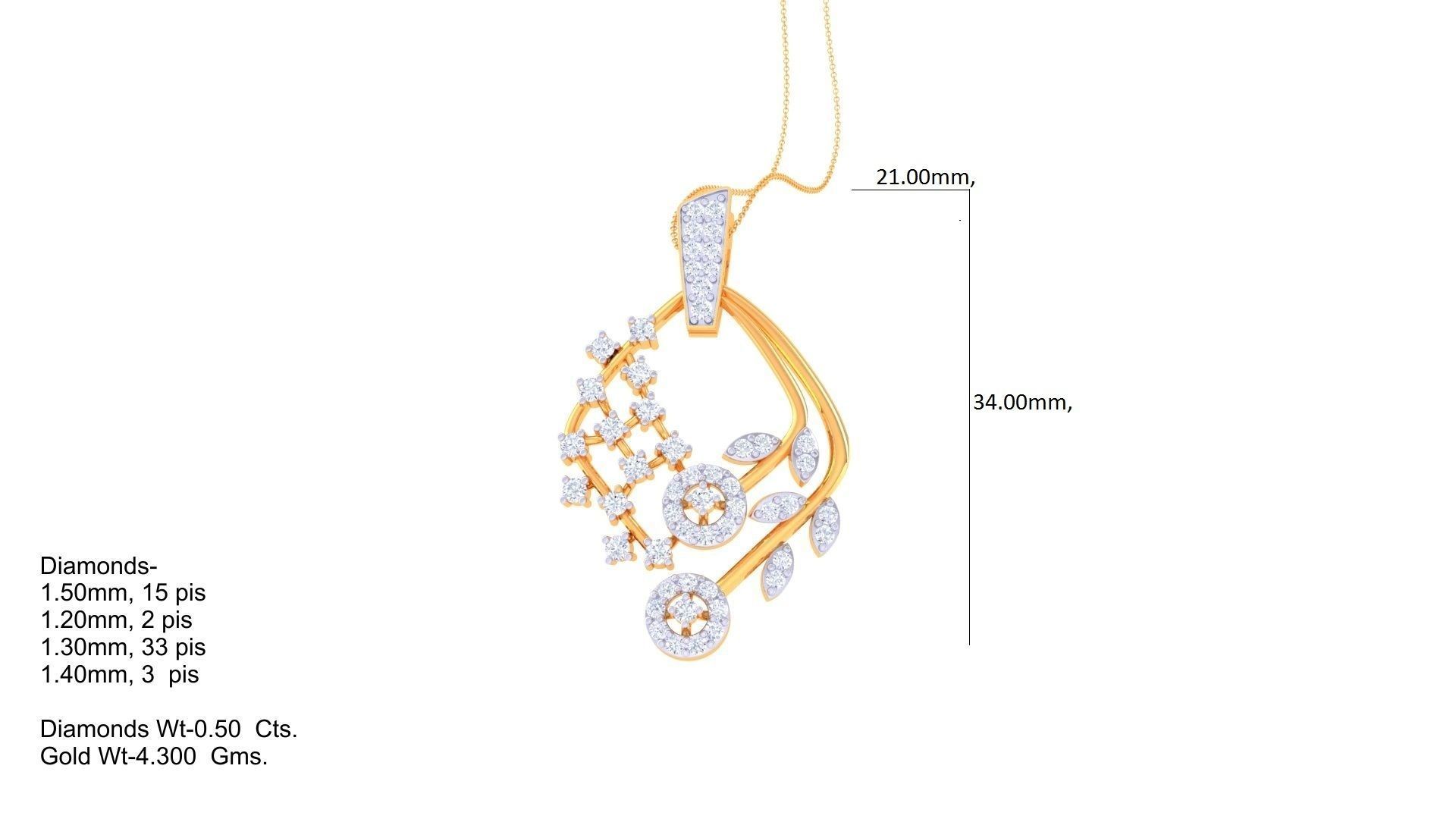 Women Pendant 3dm STL OBJ FBX Renders Details 3D print model_1