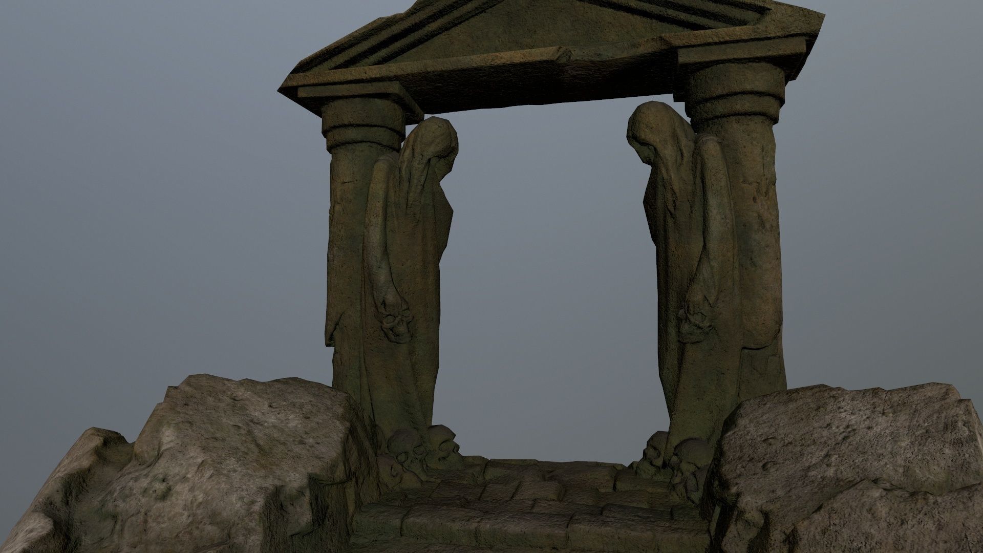 Souls Gate Low-poly 3D model_10