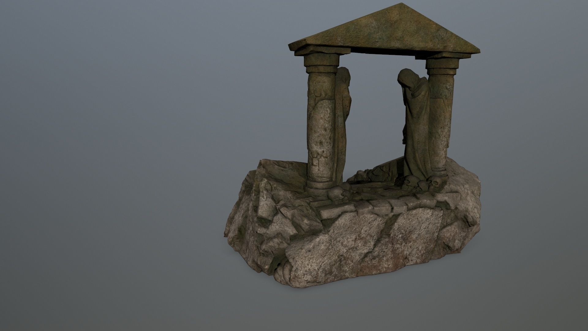 Souls Gate Low-poly 3D model_6