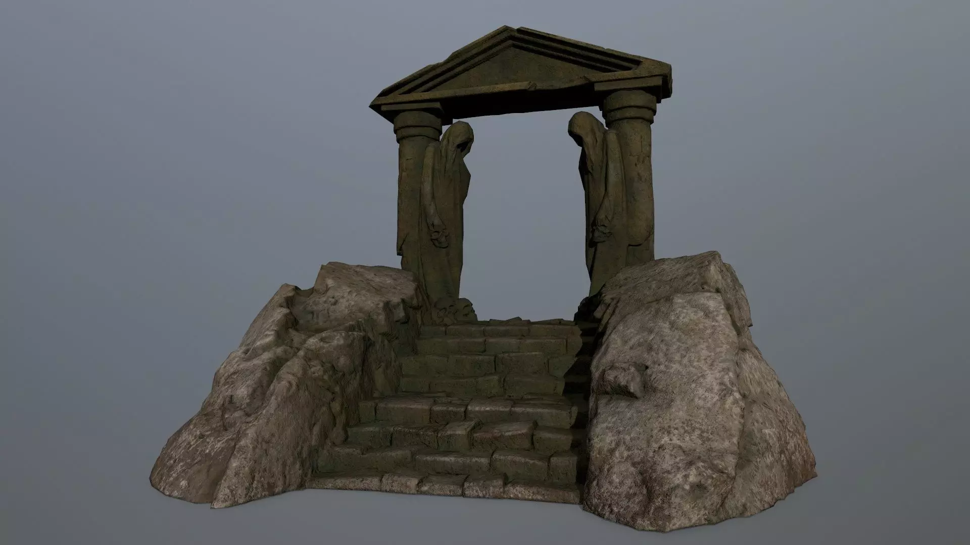 Souls Gate Low-poly 3D model_0