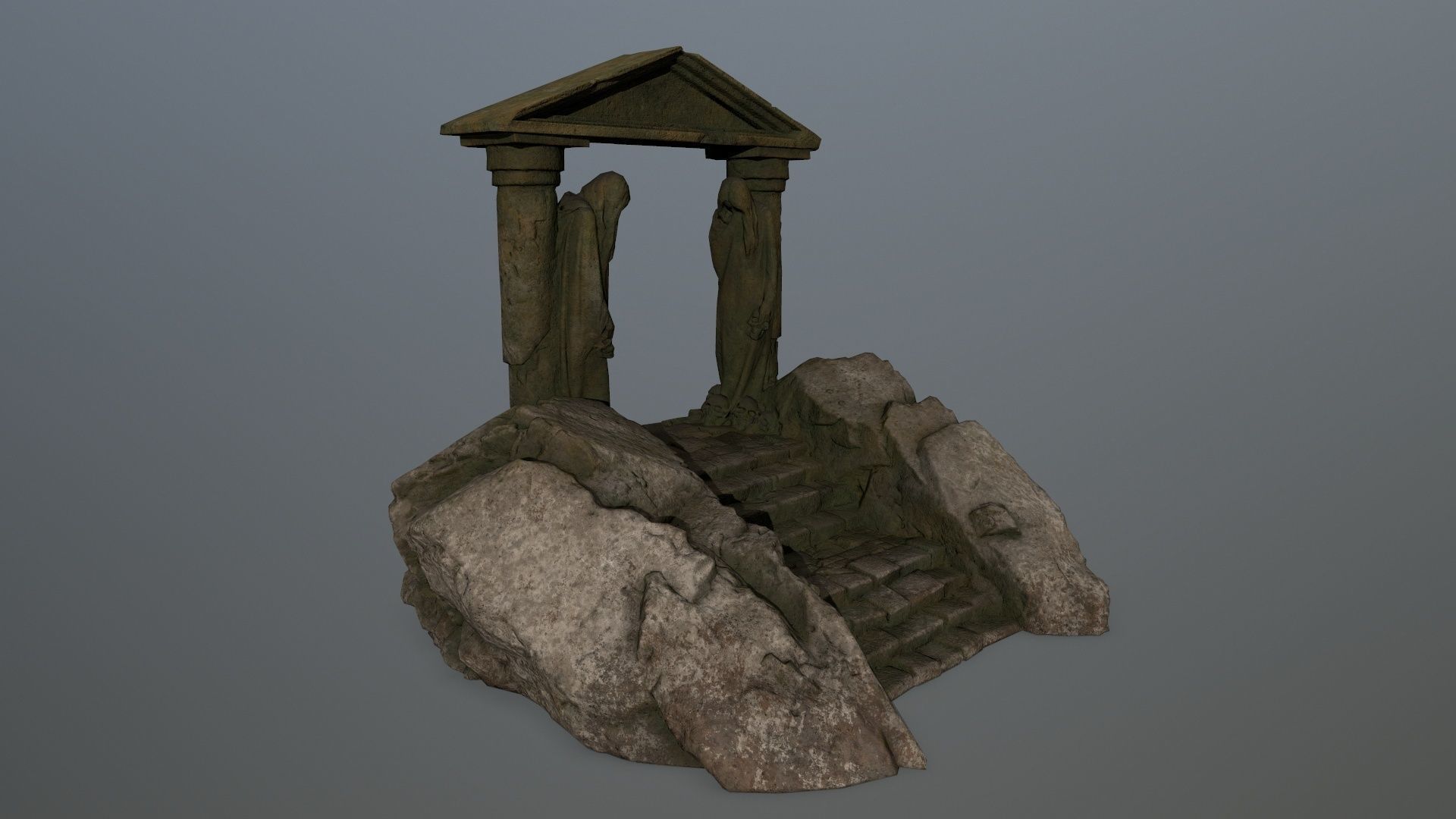 Souls Gate Low-poly 3D model_3