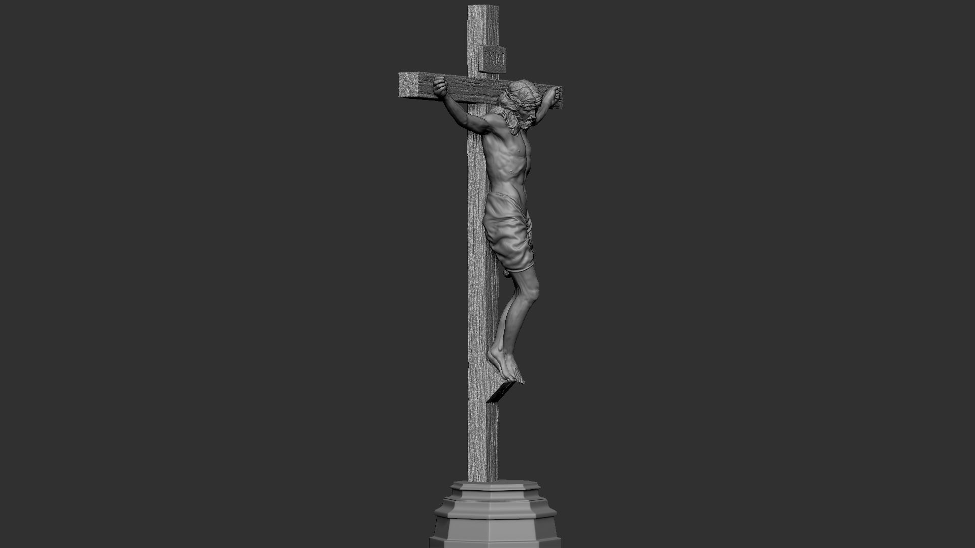 Crucifixion of Jesus Christ v2  3D print model_8
