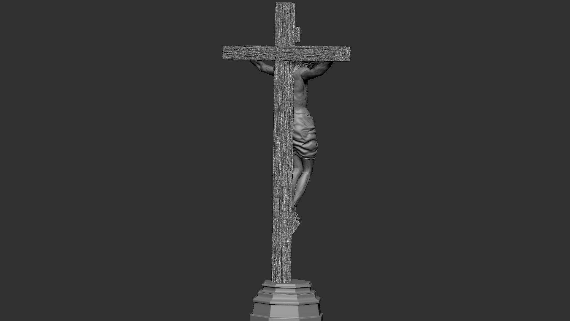 Crucifixion of Jesus Christ v2  3D print model_6