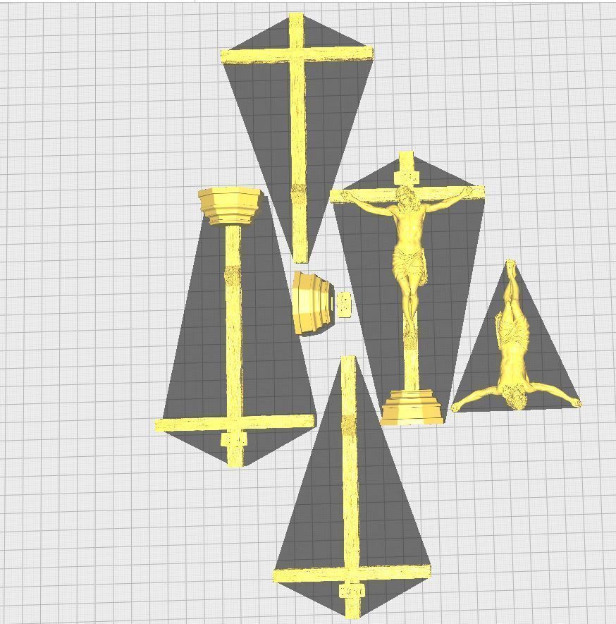 Crucifixion of Jesus Christ v2  3D print model_3