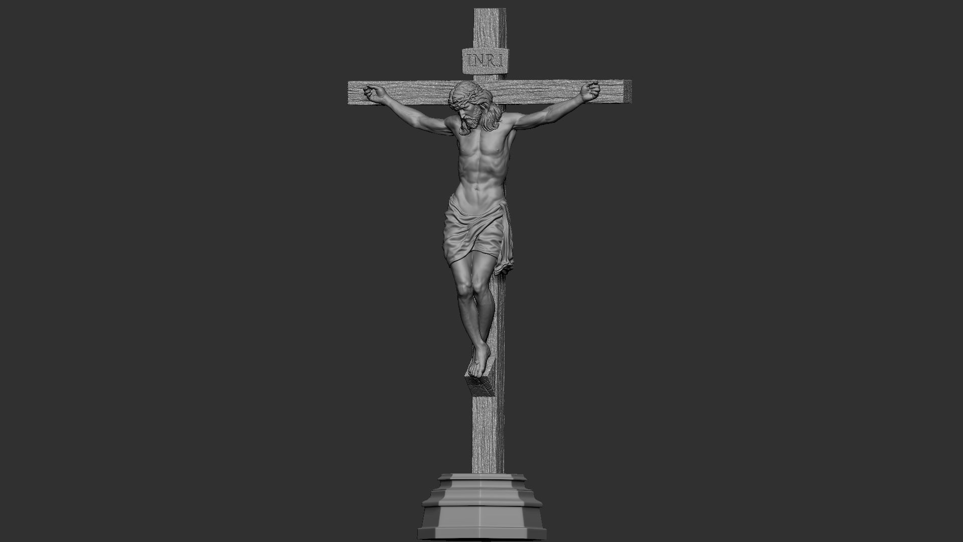Crucifixion of Jesus Christ v2  3D print model_14