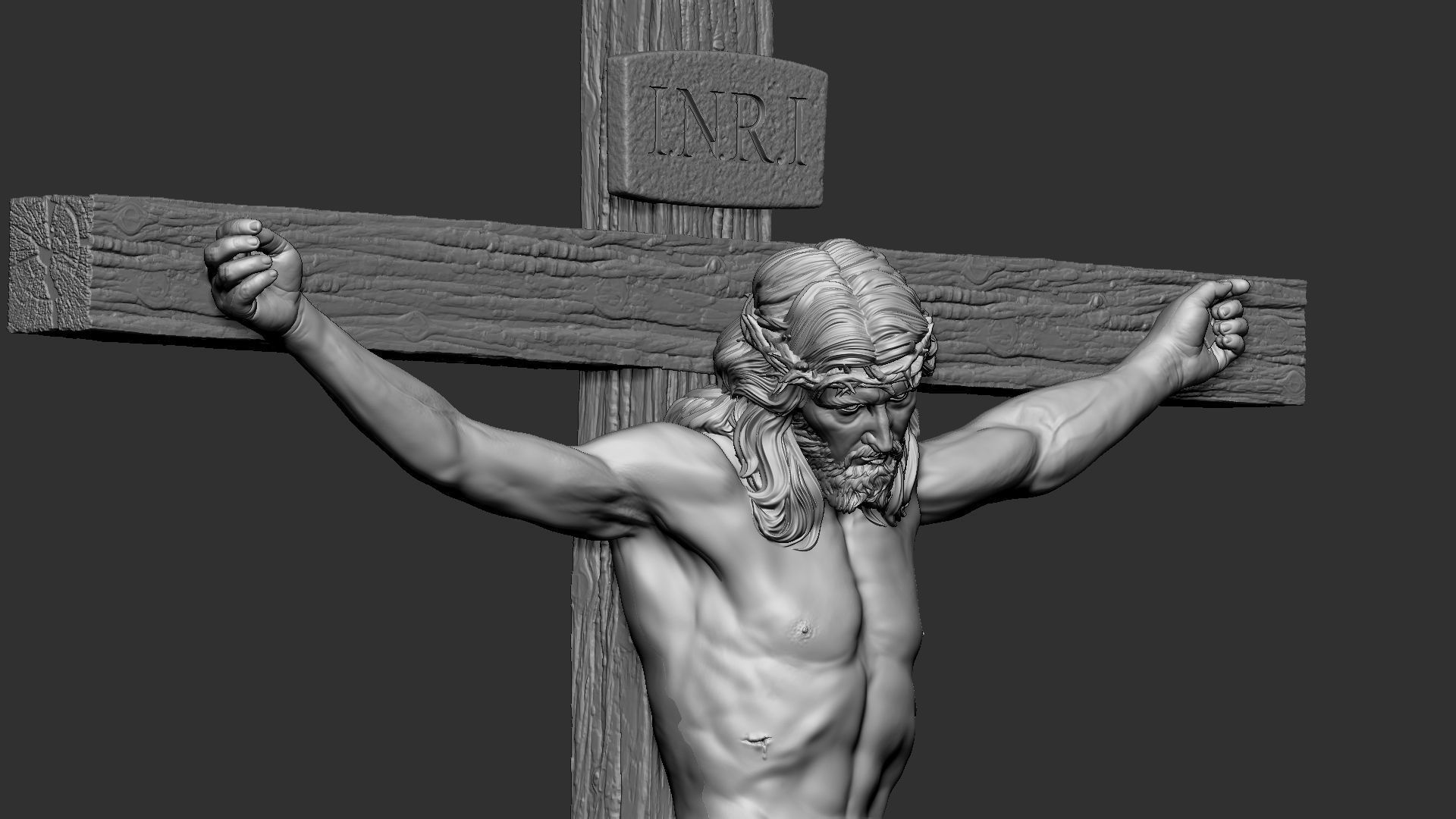 Crucifixion of Jesus Christ v2  3D print model_12