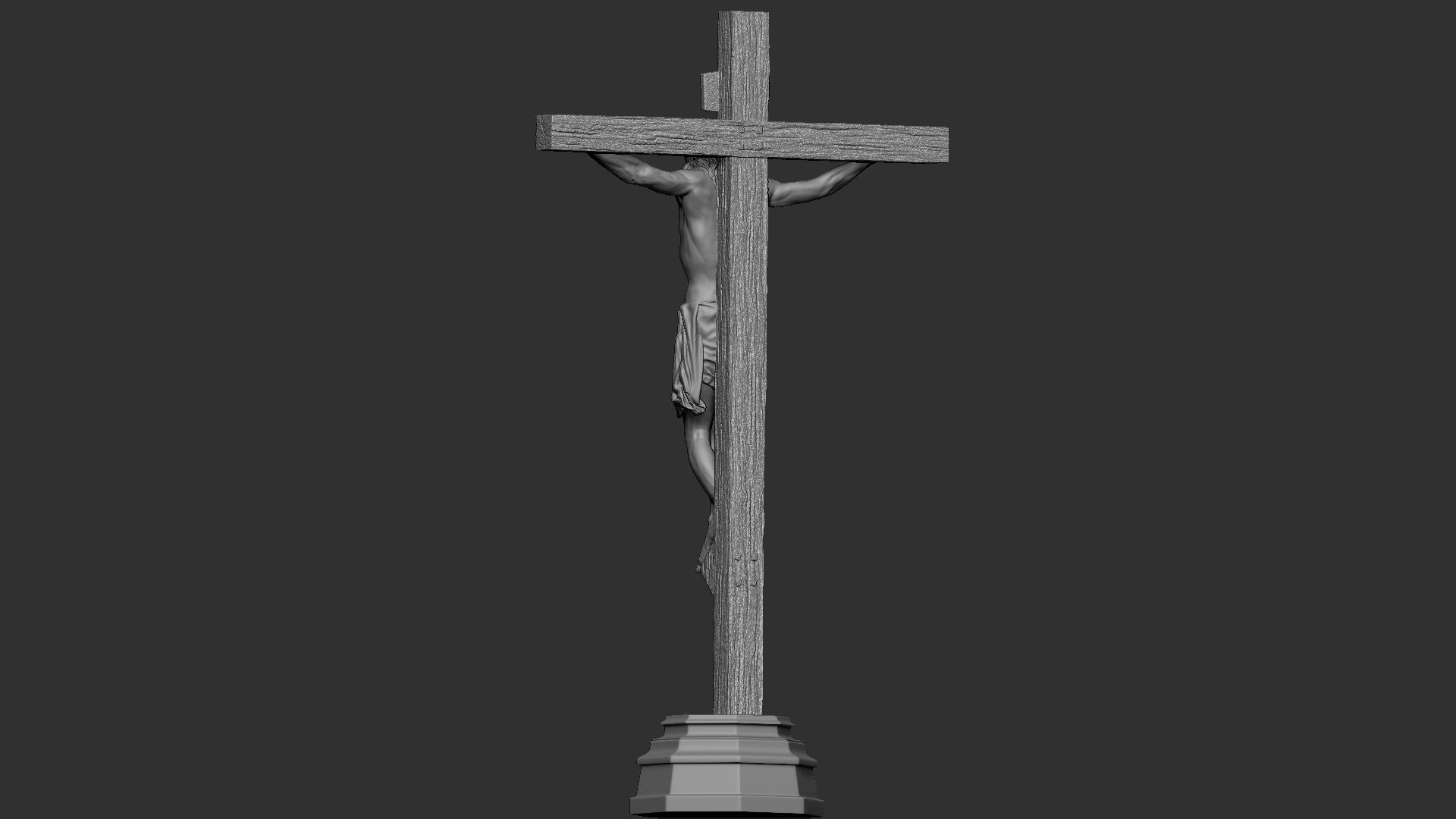 Crucifixion of Jesus Christ v2  3D print model_27
