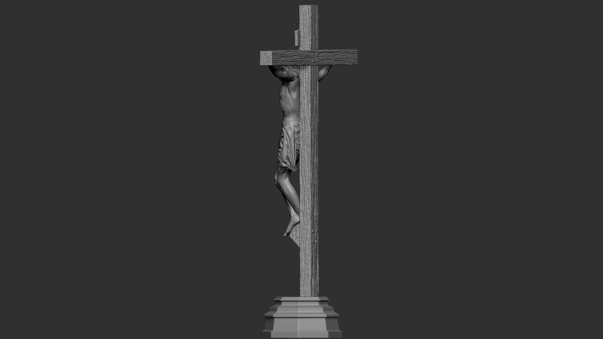 Crucifixion of Jesus Christ v2  3D print model_26