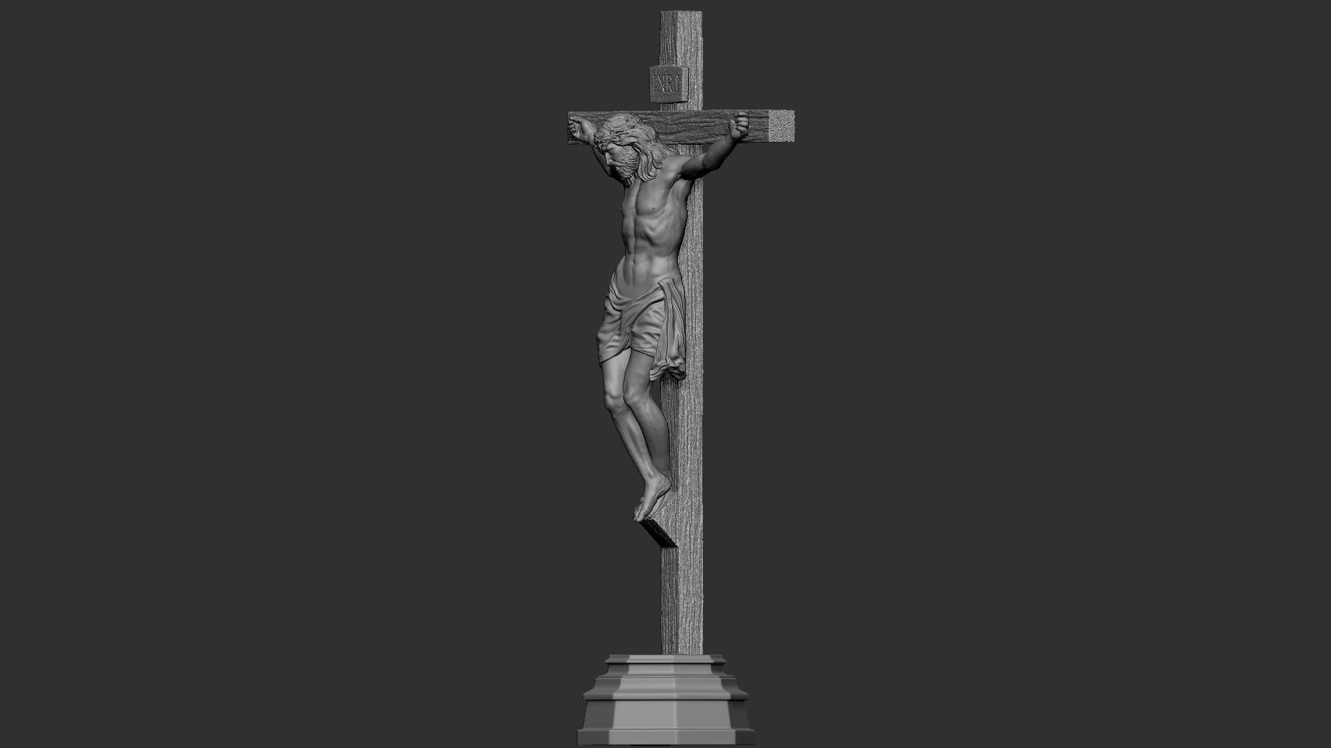 Crucifixion of Jesus Christ v2  3D print model_24