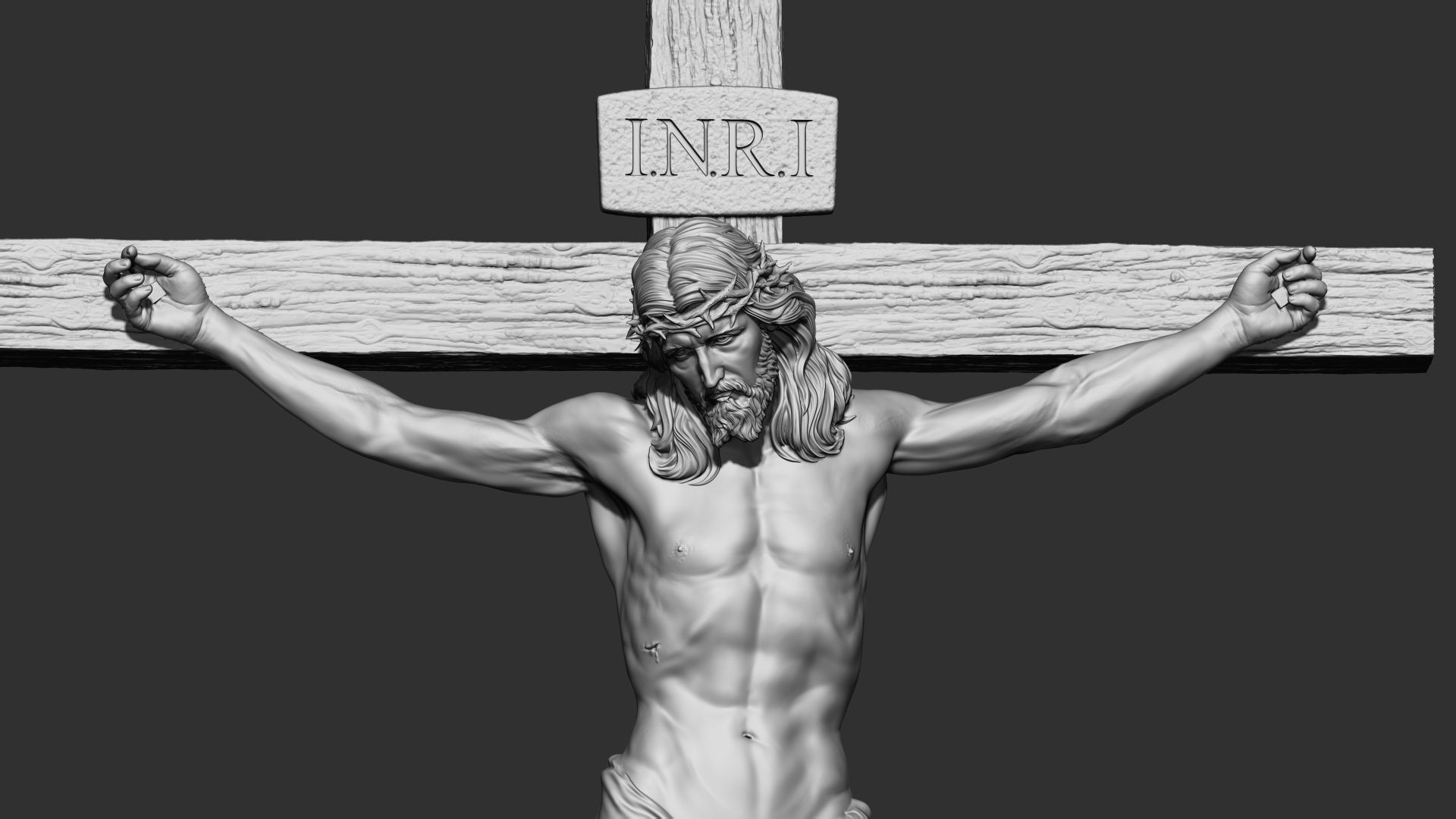Crucifixion of Jesus Christ v2  3D print model_13