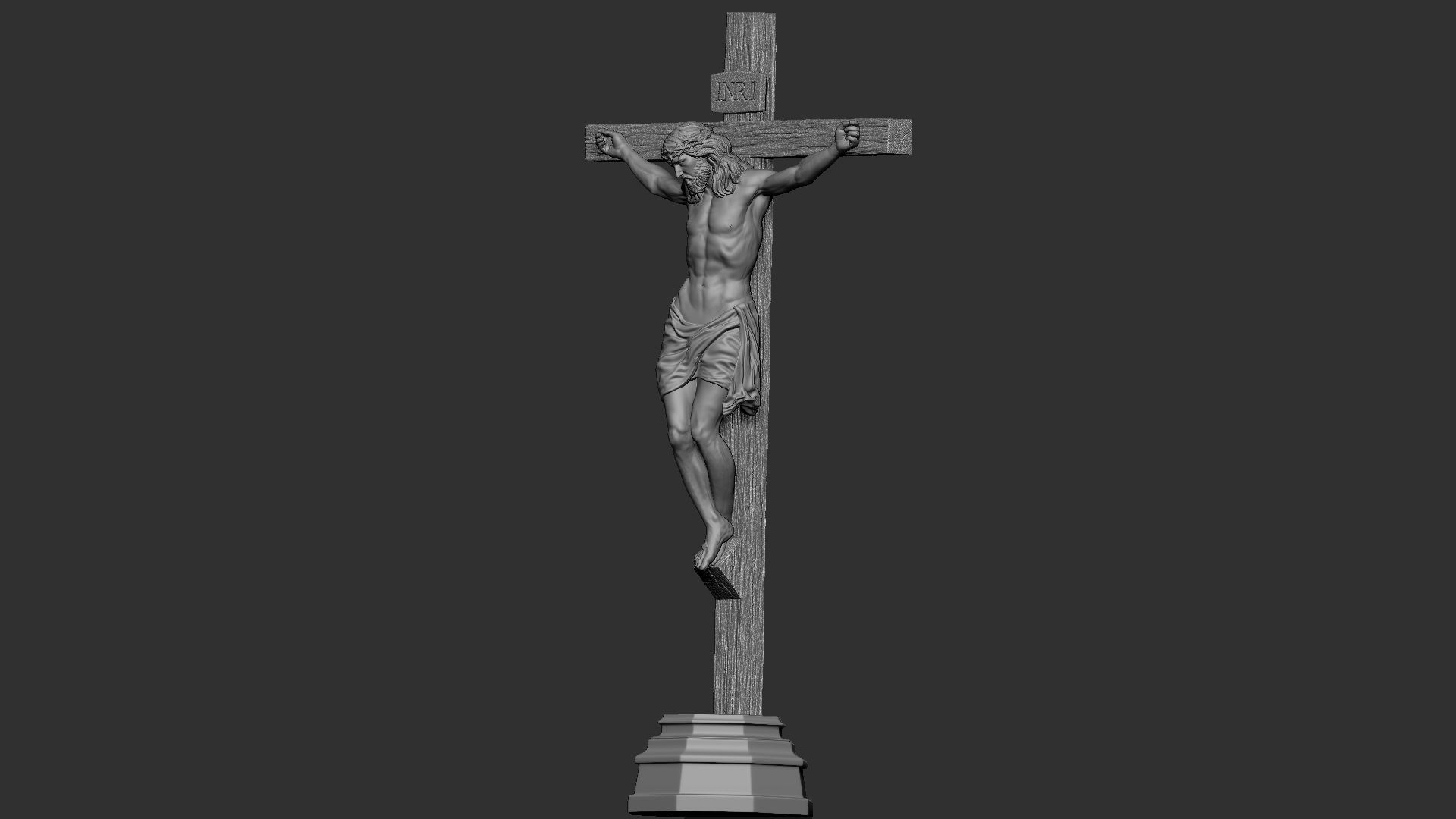 Crucifixion of Jesus Christ v2  3D print model_22