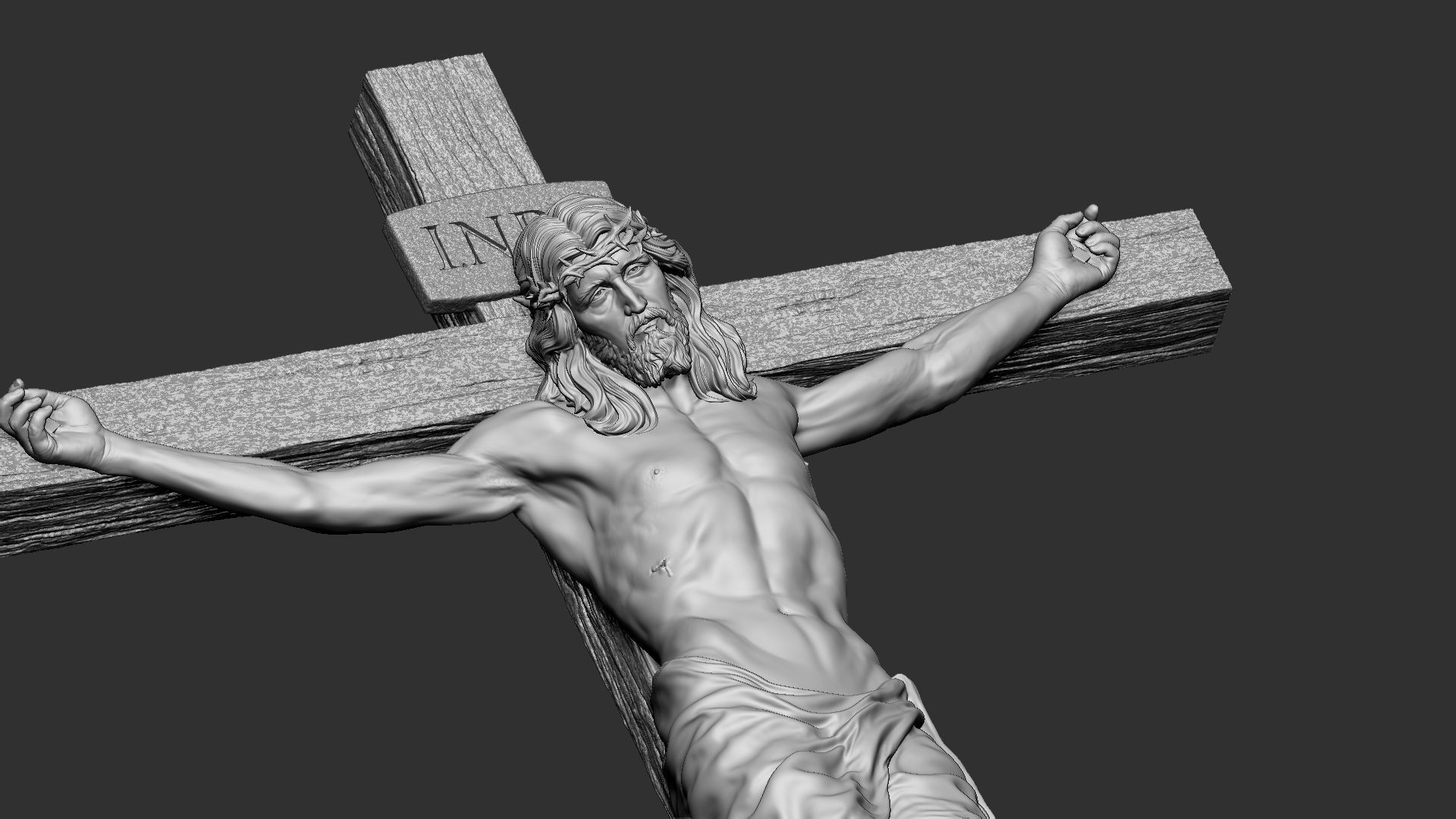 Crucifixion of Jesus Christ v2  3D print model_18