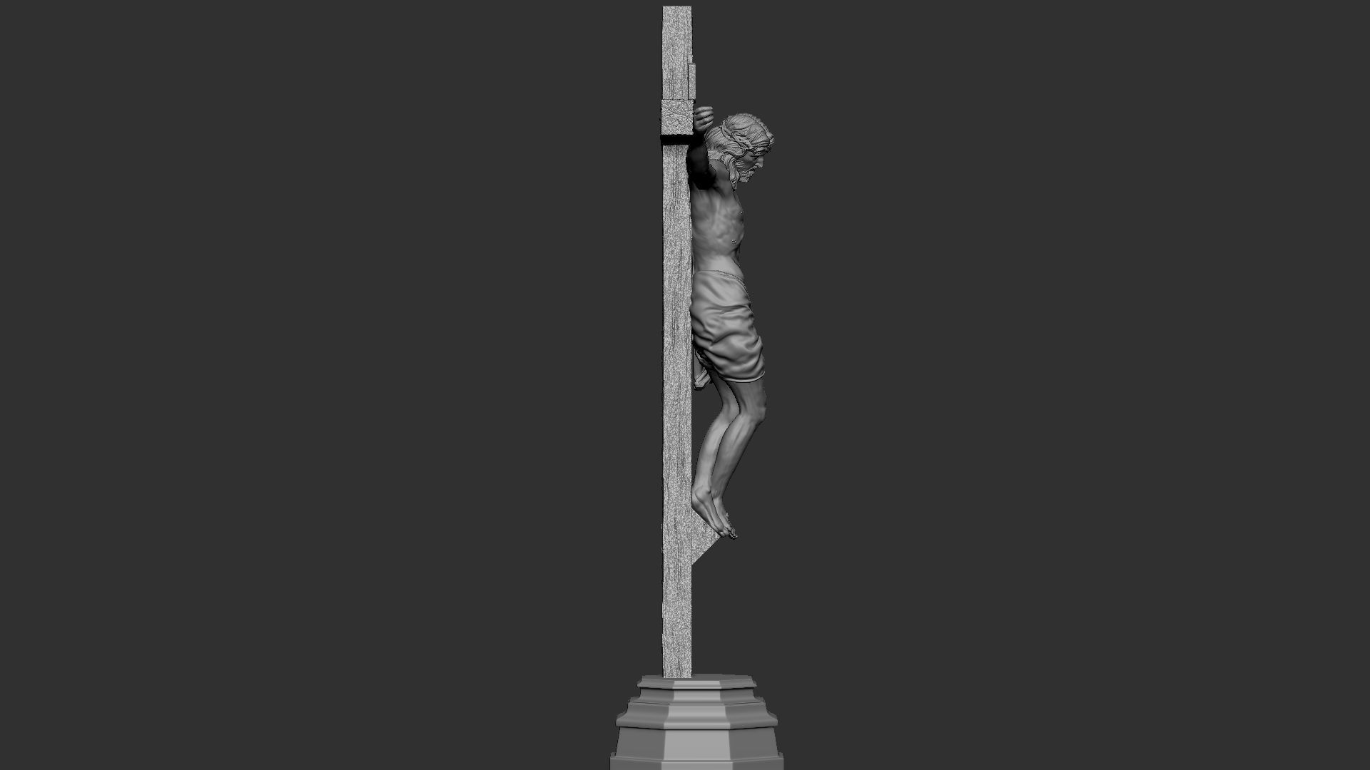 Crucifixion of Jesus Christ v2  3D print model_7
