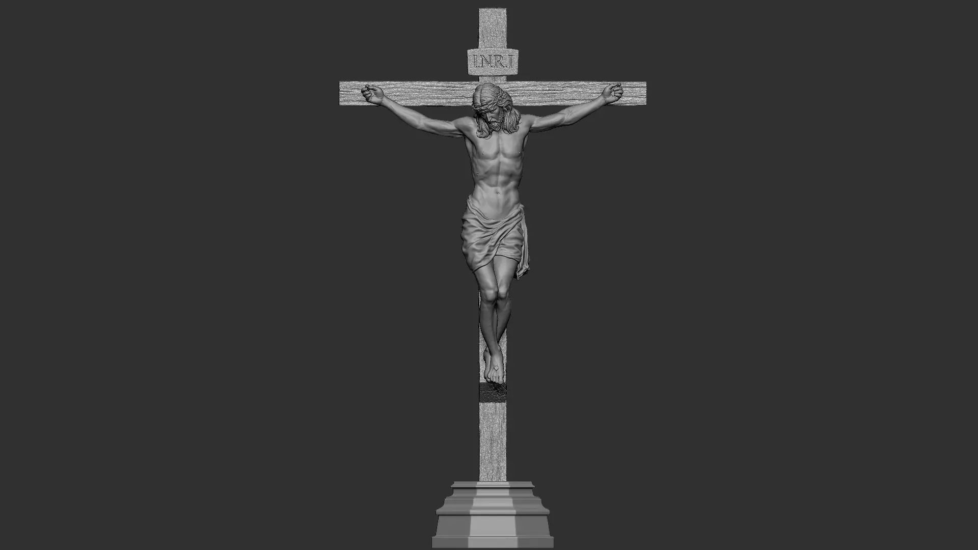 Crucifixion of Jesus Christ v2  3D print model_0