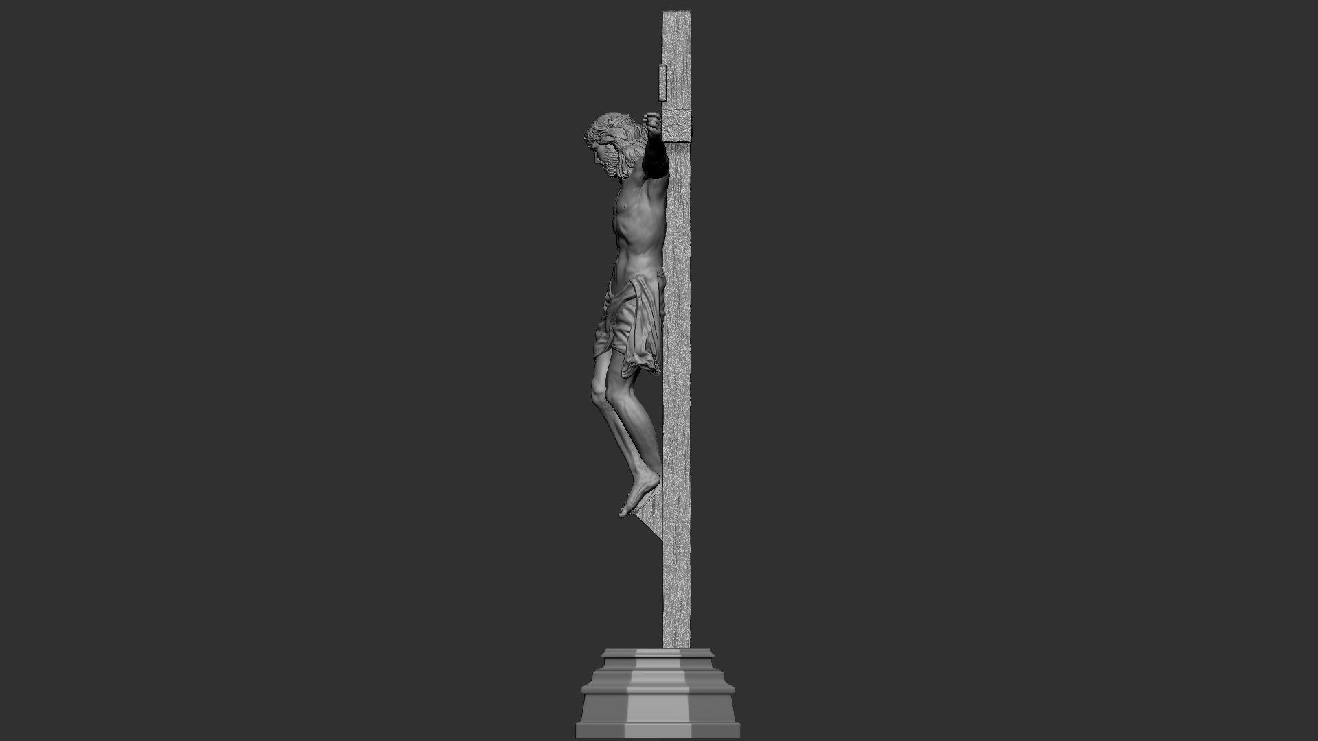 Crucifixion of Jesus Christ v2  3D print model_25