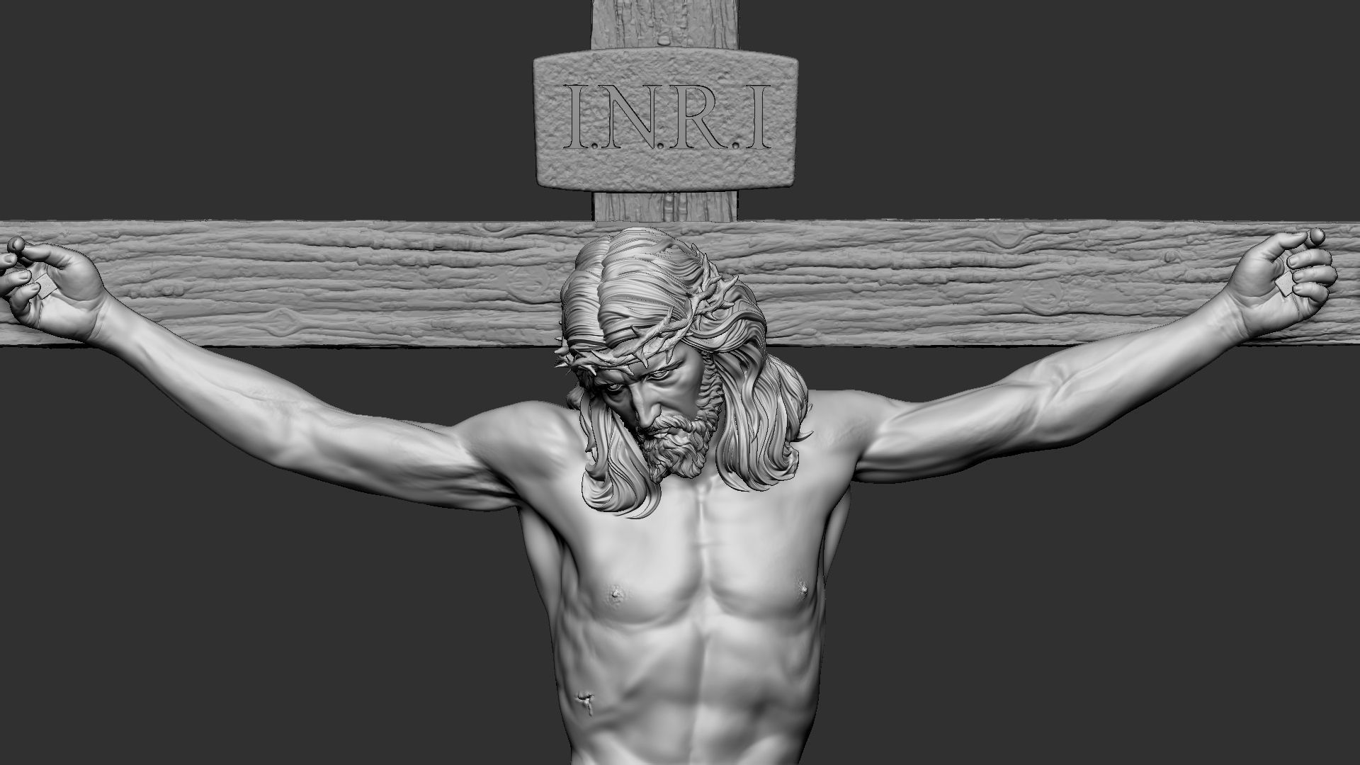 Crucifixion of Jesus Christ v2  3D print model_2