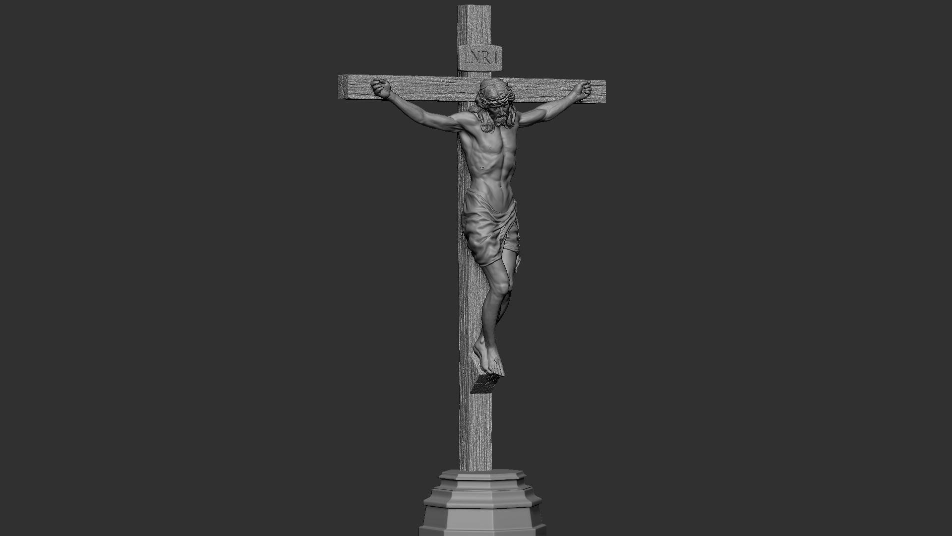 Crucifixion of Jesus Christ v2  3D print model_9