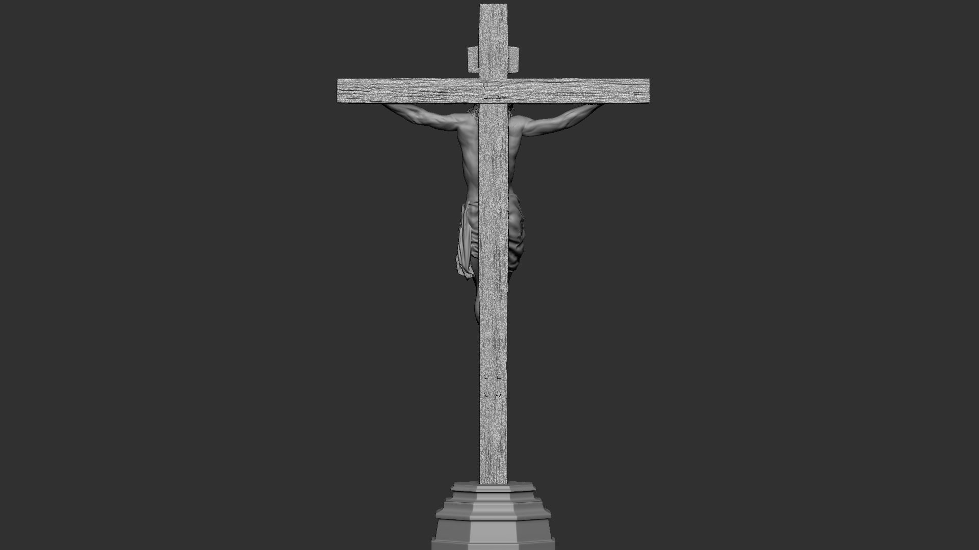 Crucifixion of Jesus Christ v2  3D print model_4