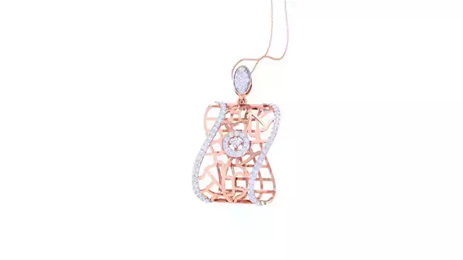 Women Pendant 3dm STL OBJ FBX Renders Details