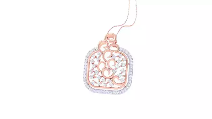 Women Pendant 3dm STL OBJ FBX Renders Details