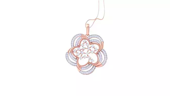 Women Pendant 3dm STL OBJ FBX Renders Details