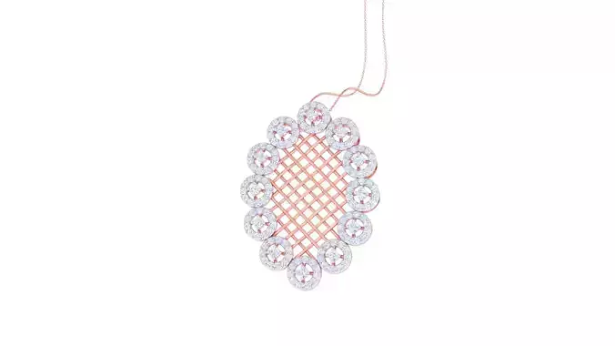 Women Pendant 3dm STL OBJ FBX Renders Details