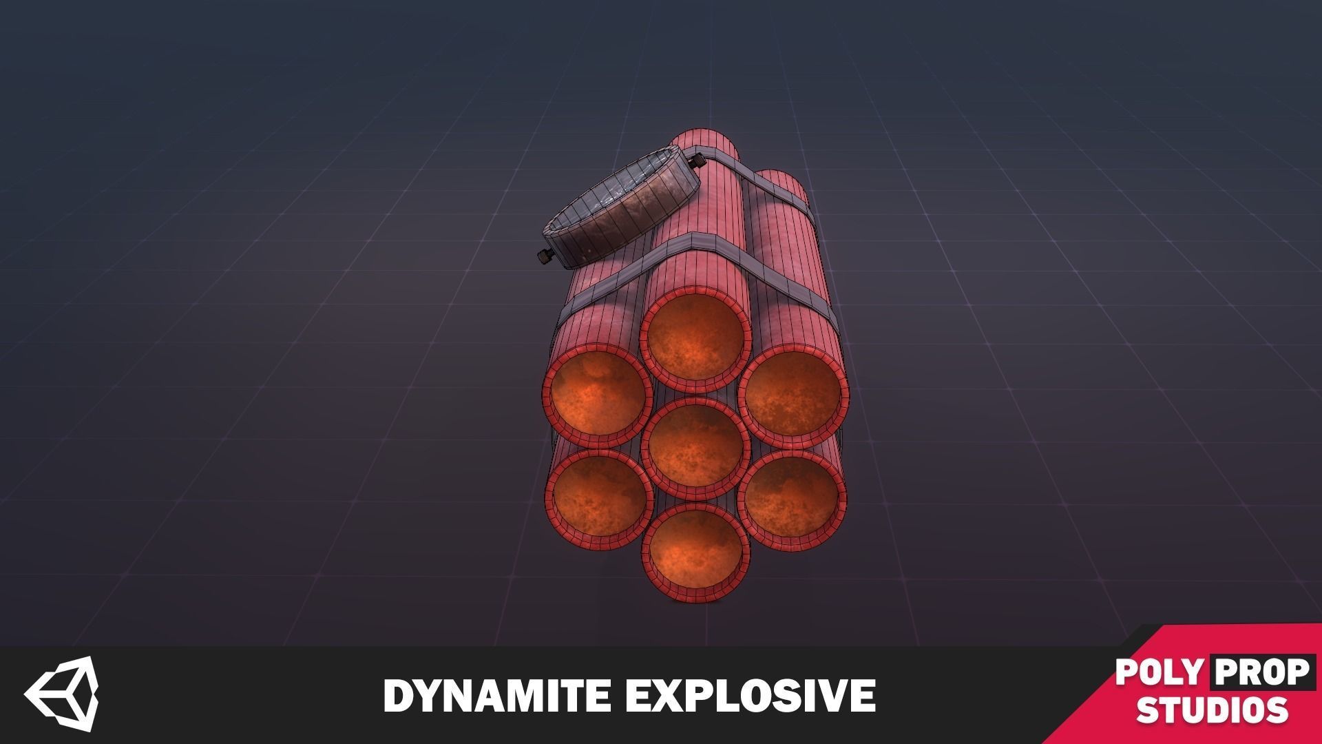 Dynamite Explosive Low-poly 3D model_7
