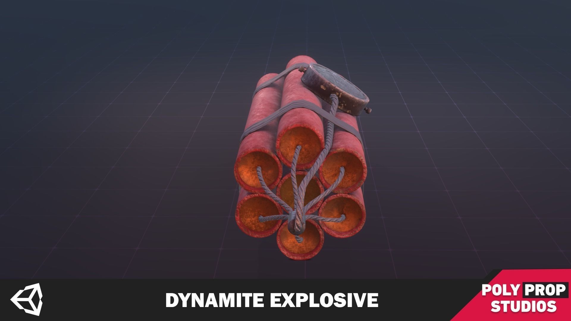 Dynamite Explosive Low-poly 3D model_2