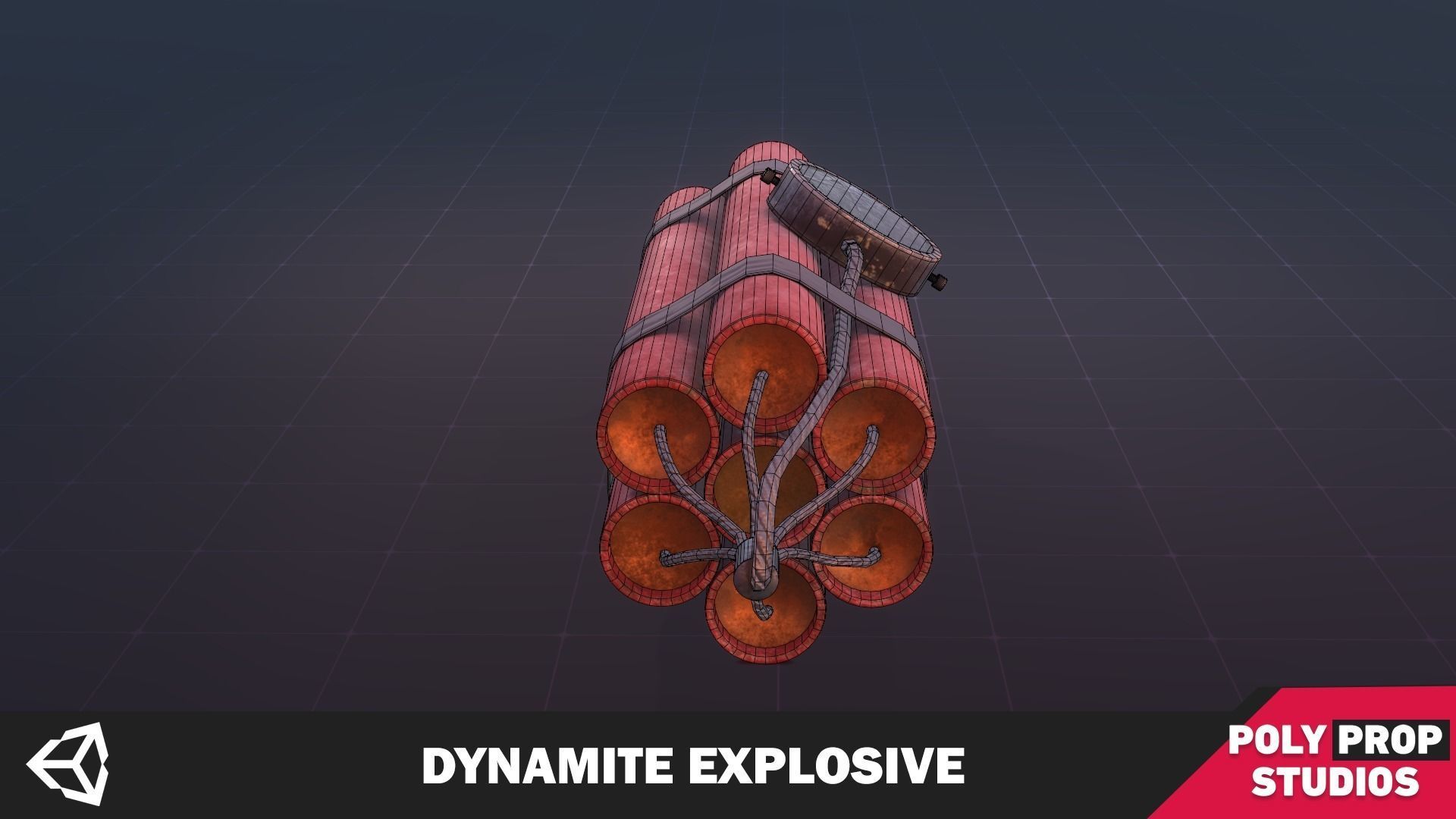 Dynamite Explosive Low-poly 3D model_3
