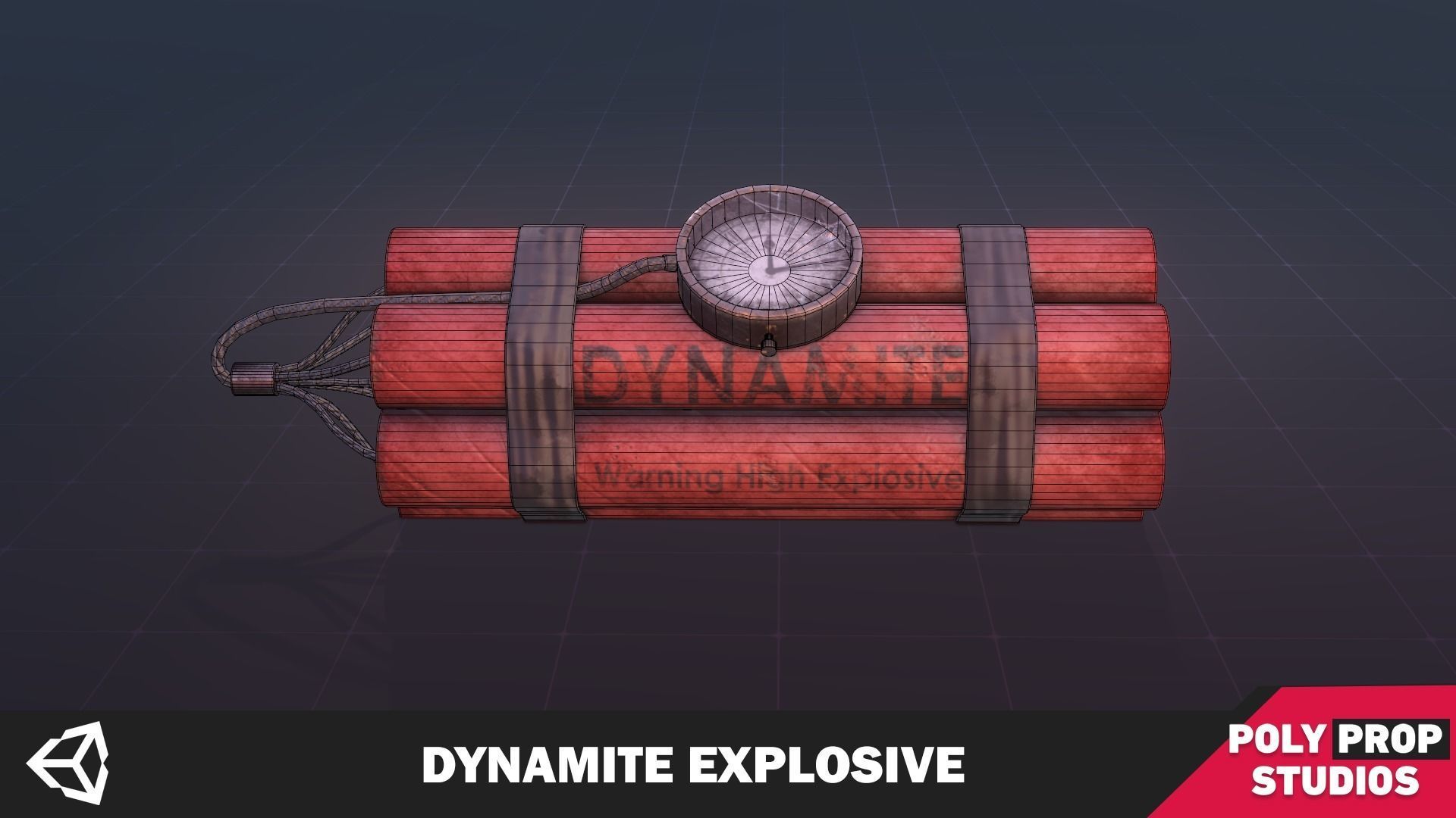 Dynamite Explosive Low-poly 3D model_1