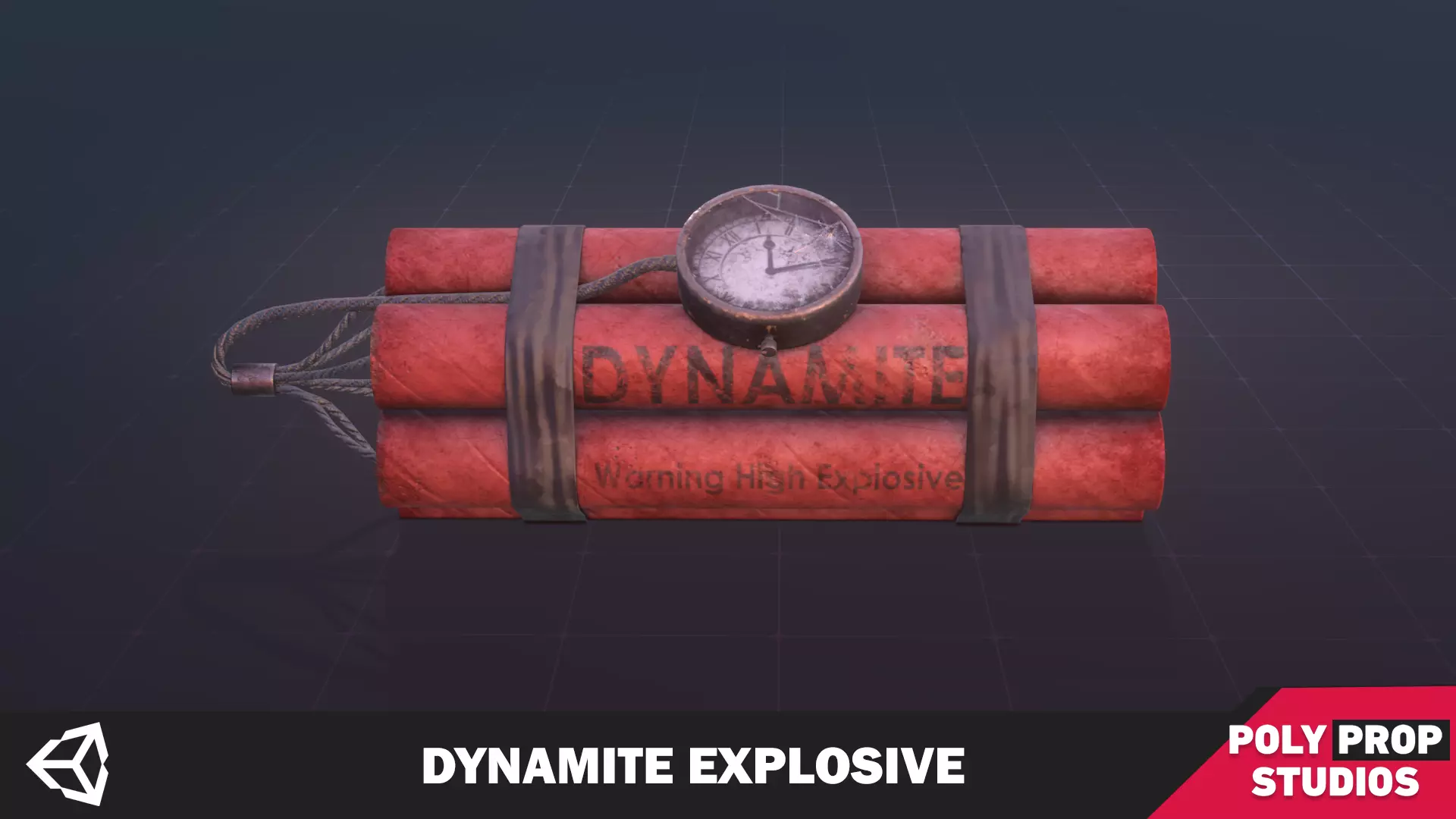 Dynamite Explosive Low-poly 3D model_0