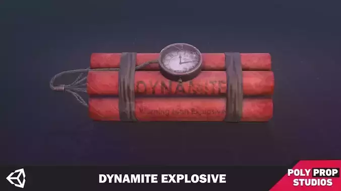 Dynamite Explosive Low-poly 3D model
