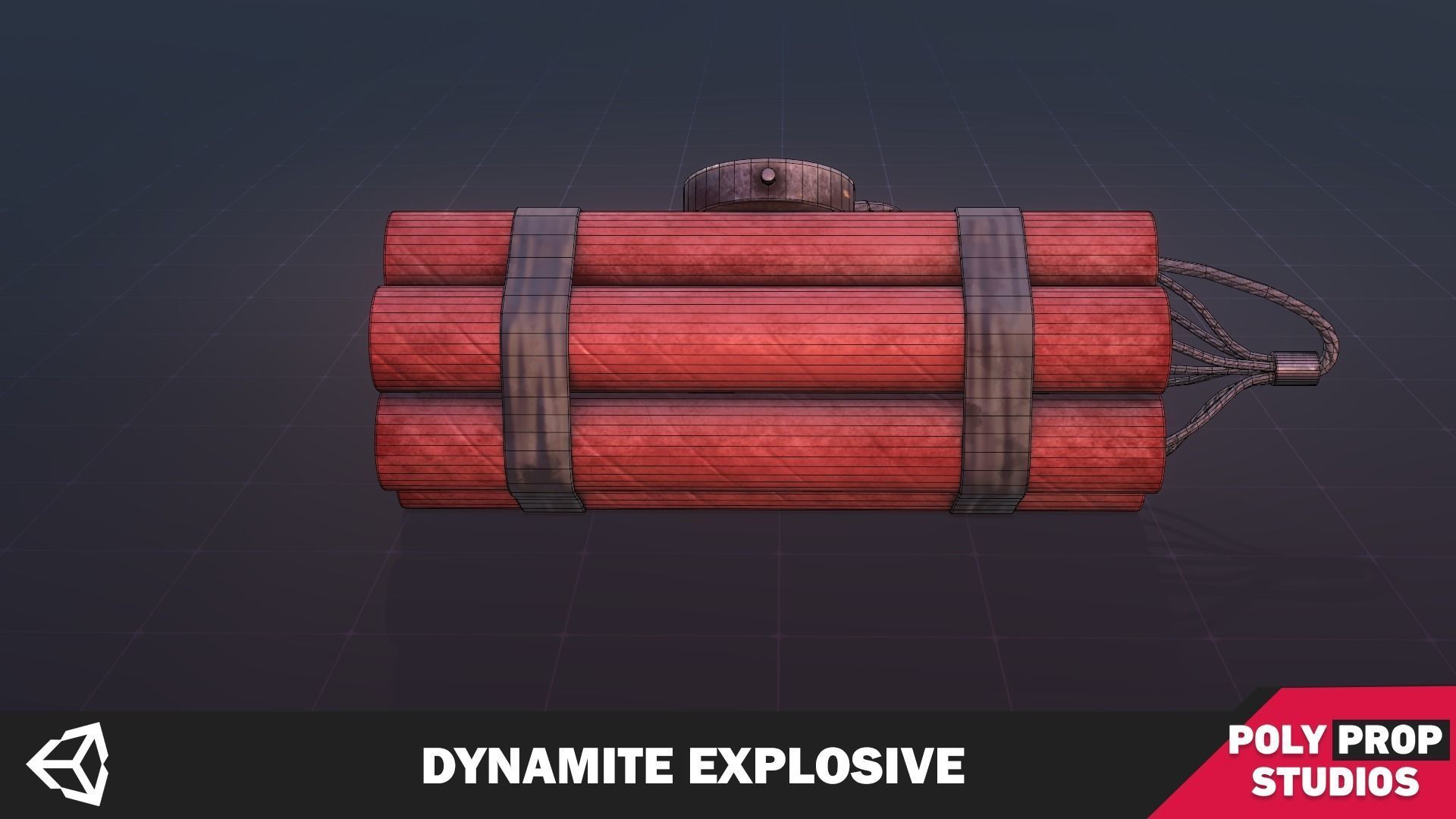 Dynamite Explosive Low-poly 3D model_5