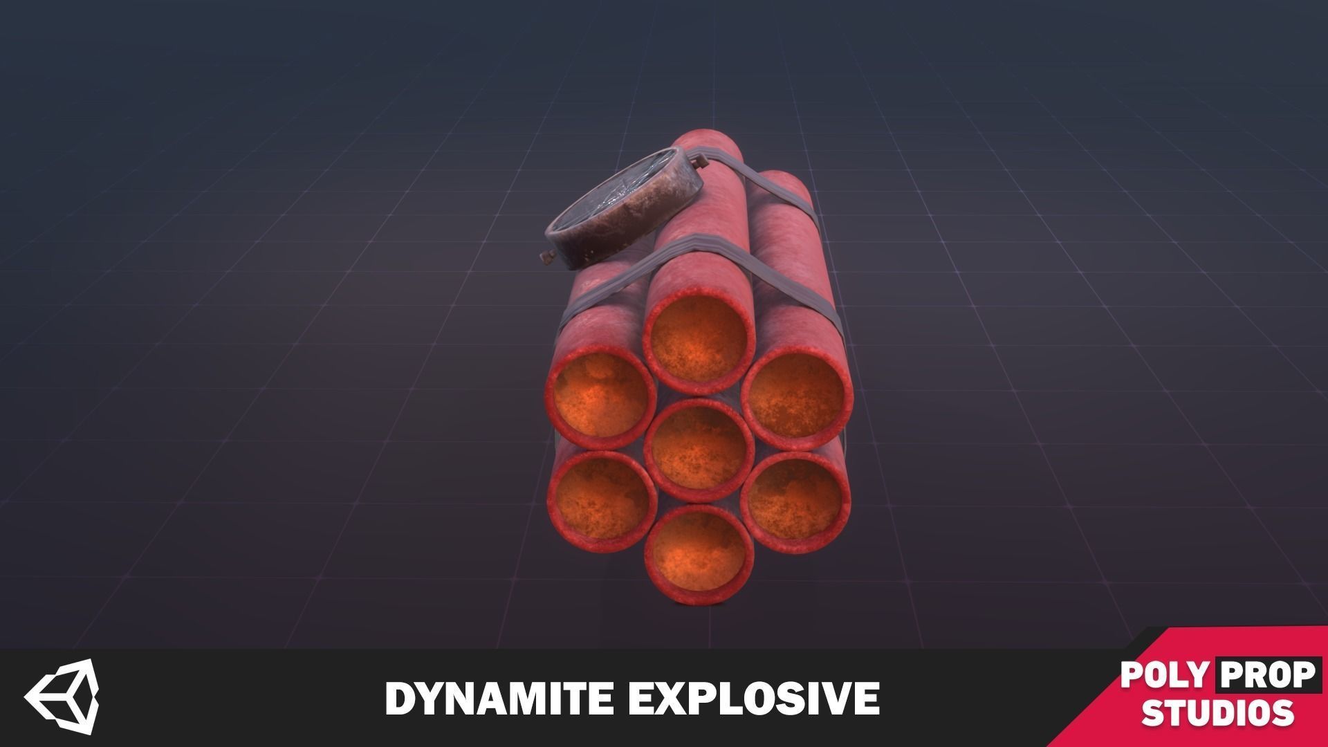 Dynamite Explosive Low-poly 3D model_6