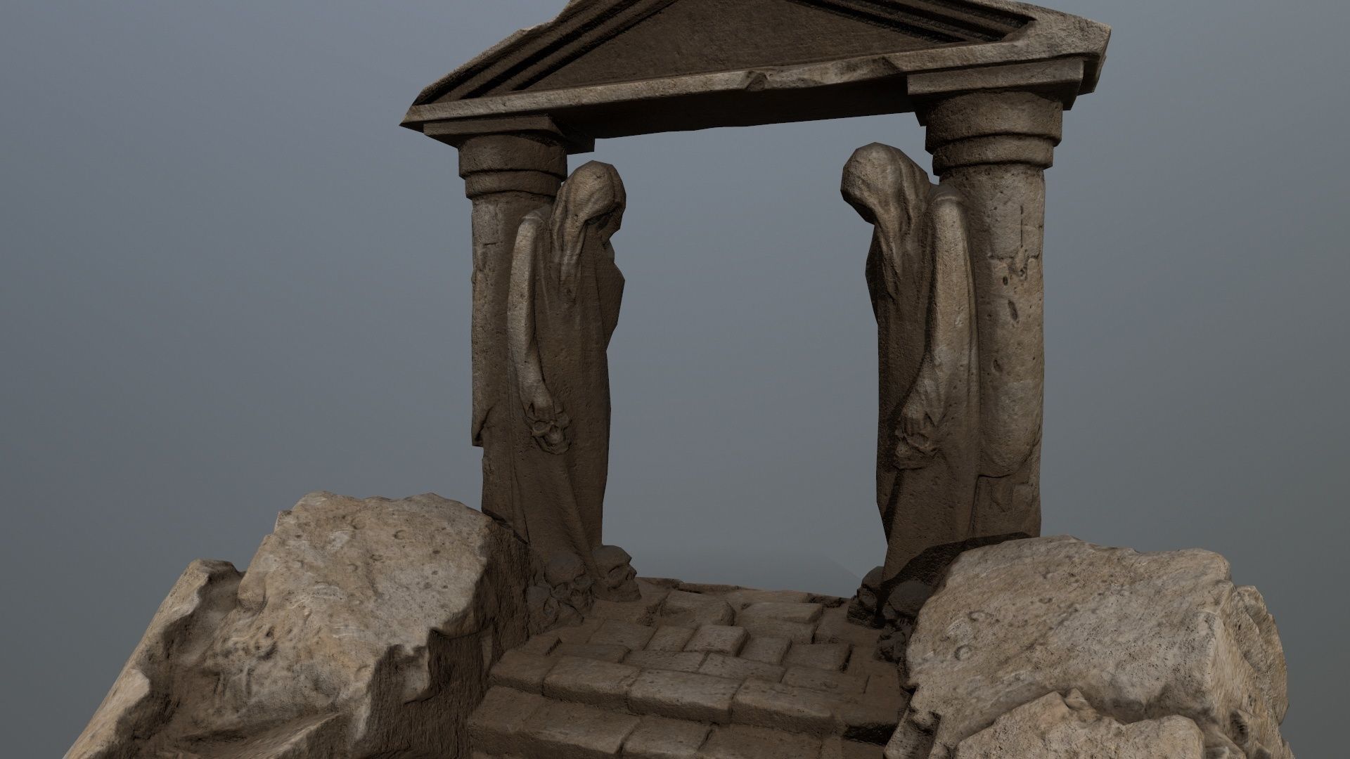 Souls Gate Low-poly 3D model_9