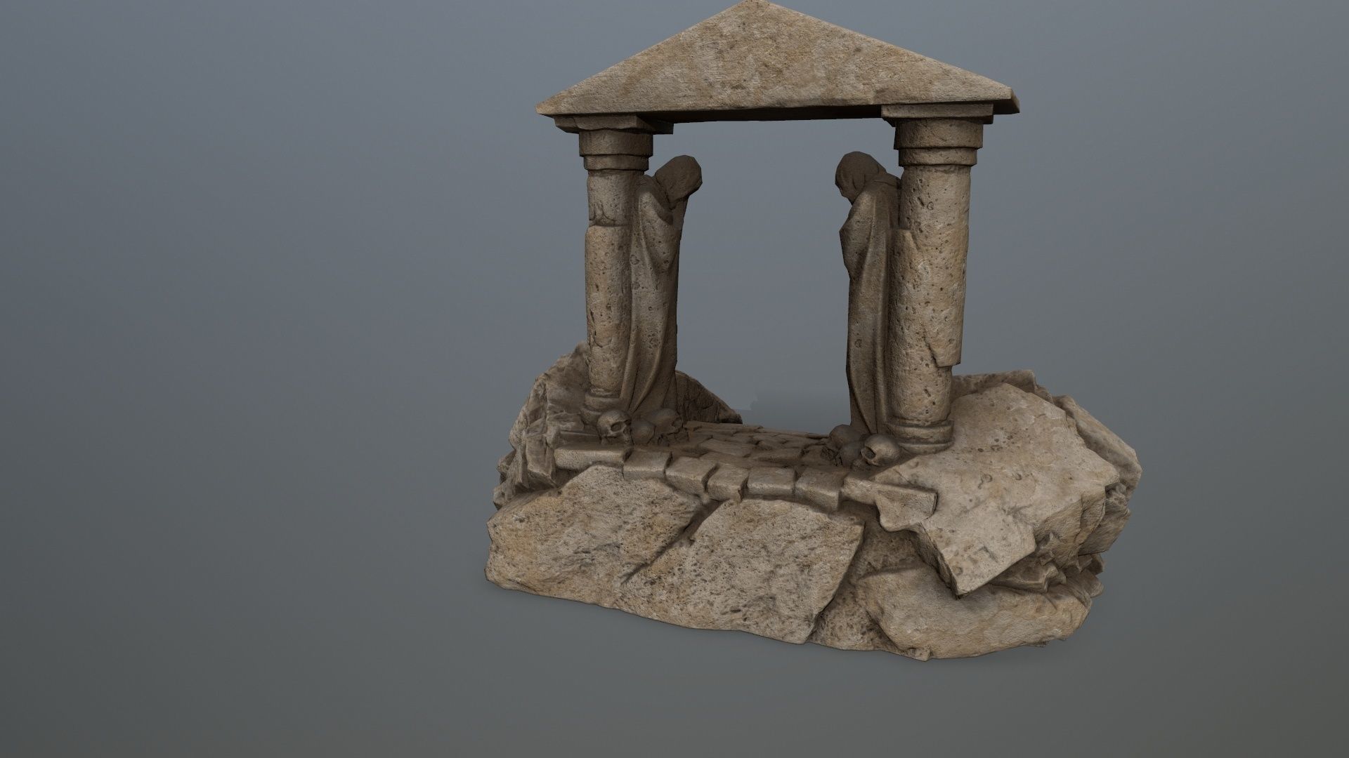 Souls Gate Low-poly 3D model_5