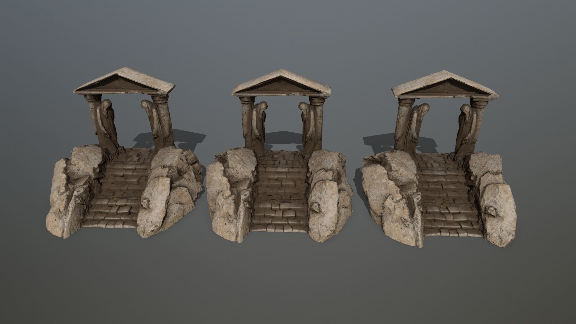 Souls Gate Low-poly 3D model_12