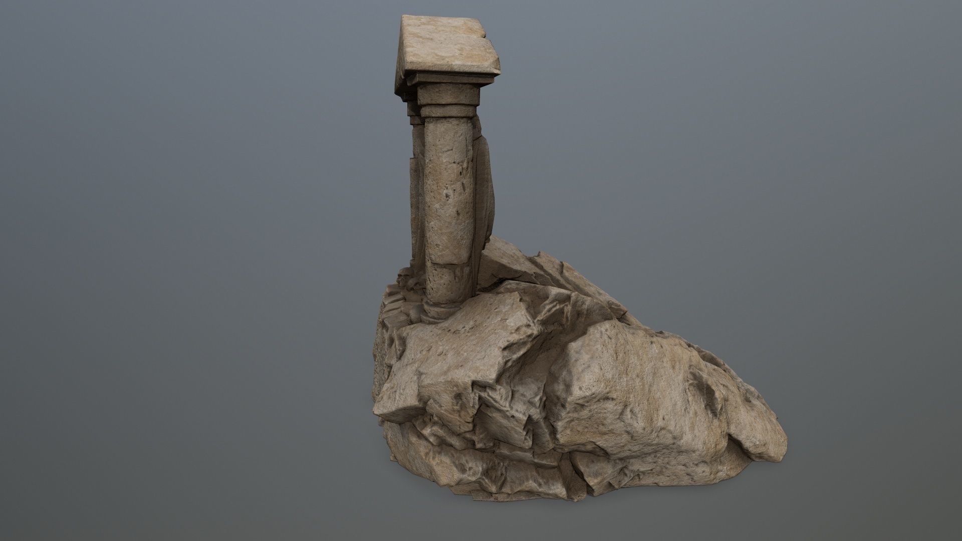 Souls Gate Low-poly 3D model_4