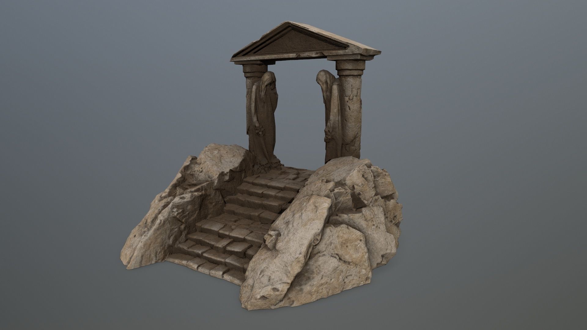 Souls Gate Low-poly 3D model_8