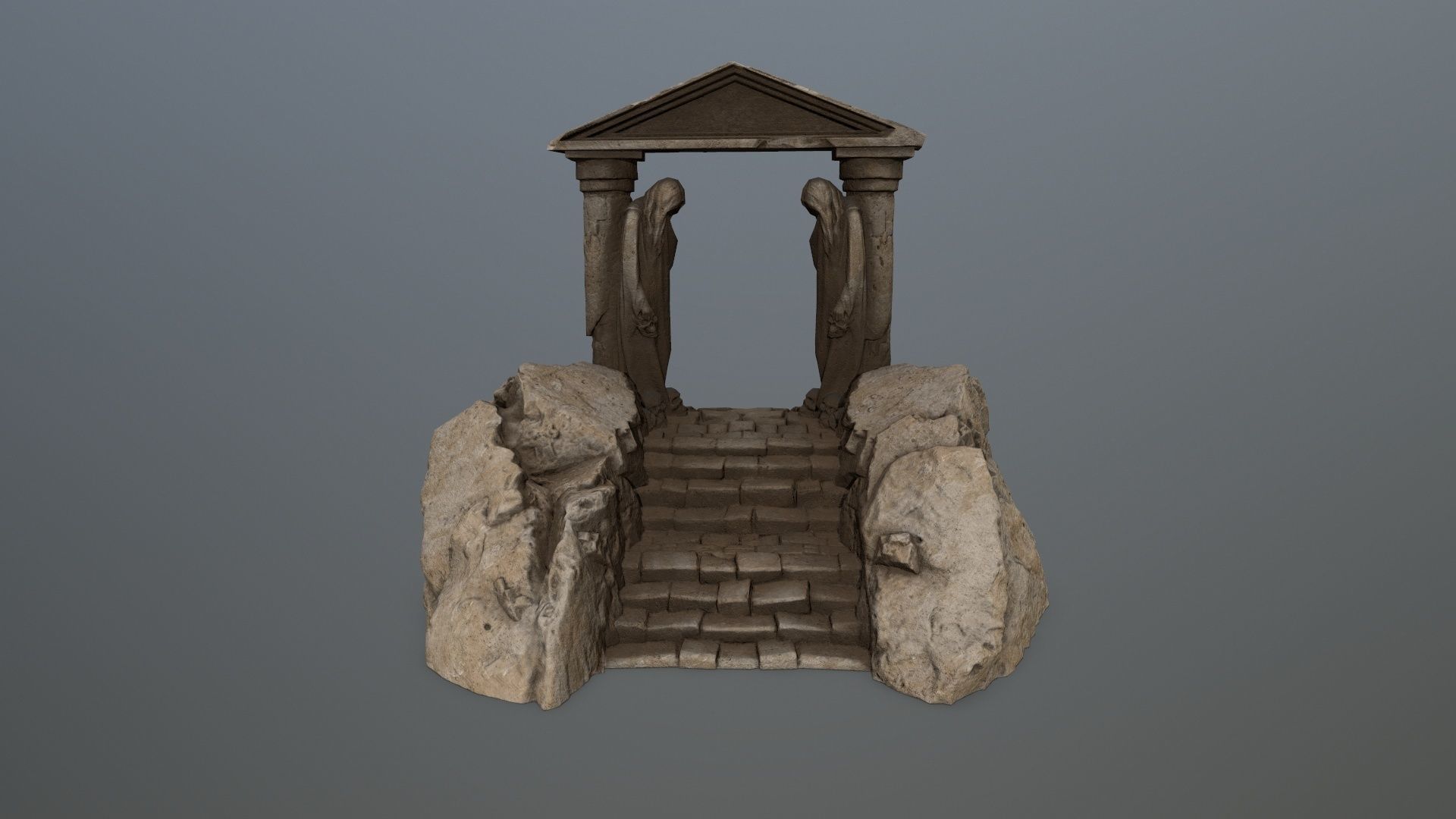 Souls Gate Low-poly 3D model_2