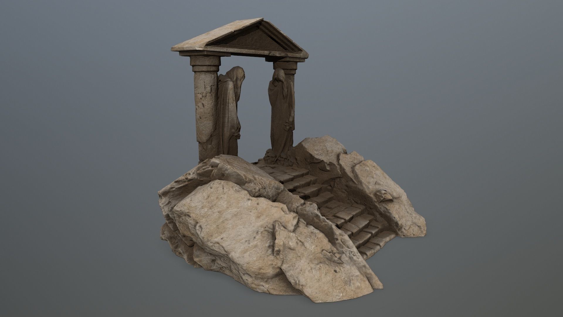 Souls Gate Low-poly 3D model_3