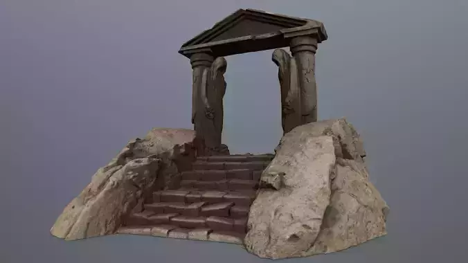 Souls Gate Low-poly 3D model