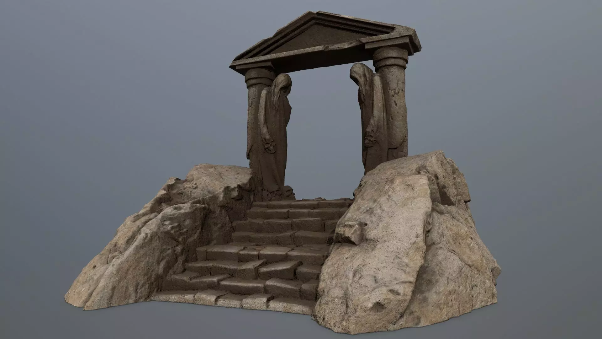 Souls Gate Low-poly 3D model_0