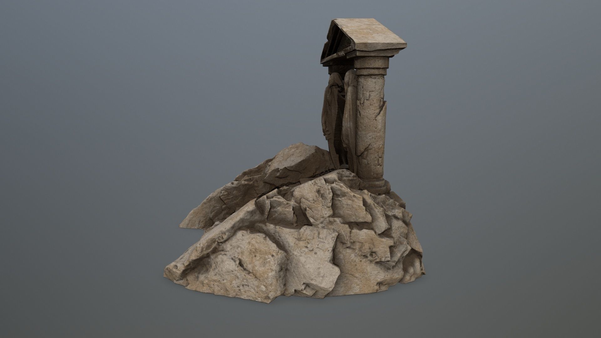 Souls Gate Low-poly 3D model_7