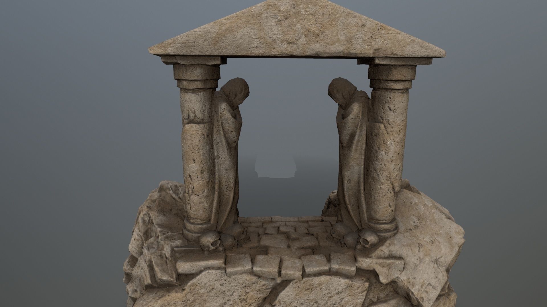 Souls Gate Low-poly 3D model_10