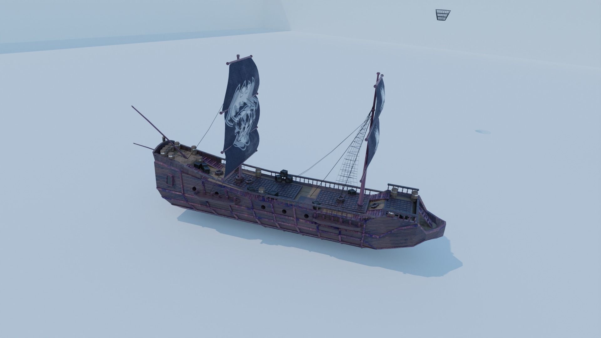 Pirate Ship 3D model -  Low-poly 3D model Low-poly 3D model_3