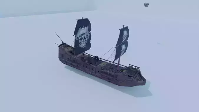 Pirate Ship 3D model -  Low-poly 3D model