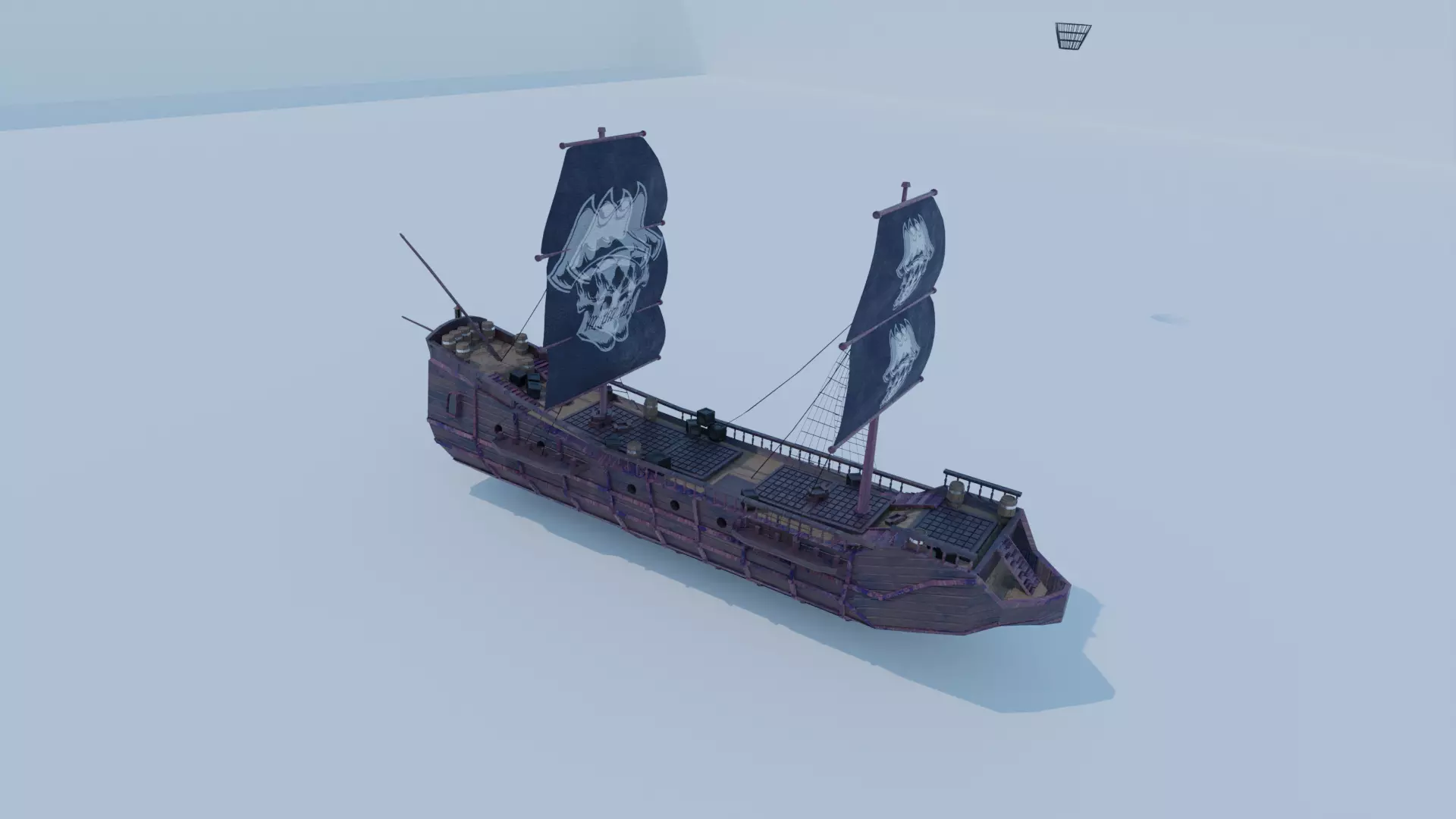 Pirate Ship 3D model -  Low-poly 3D model Low-poly 3D model_0