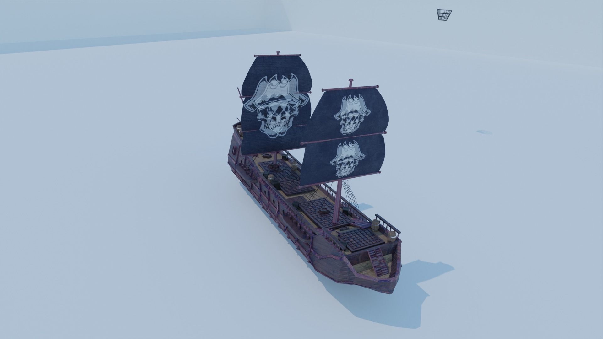Pirate Ship 3D model -  Low-poly 3D model Low-poly 3D model_24
