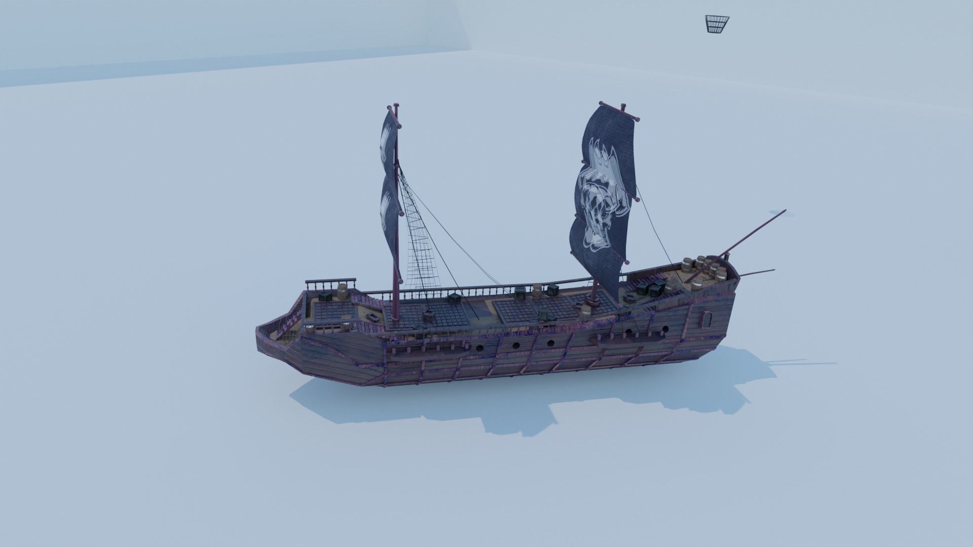 Pirate Ship 3D model -  Low-poly 3D model Low-poly 3D model_17
